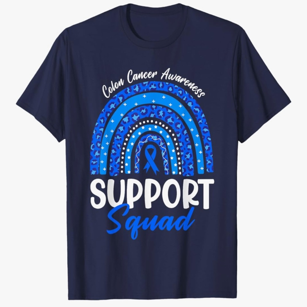 Colon Cancer Awareness Men’s Custom Graphic T shirt-Plus